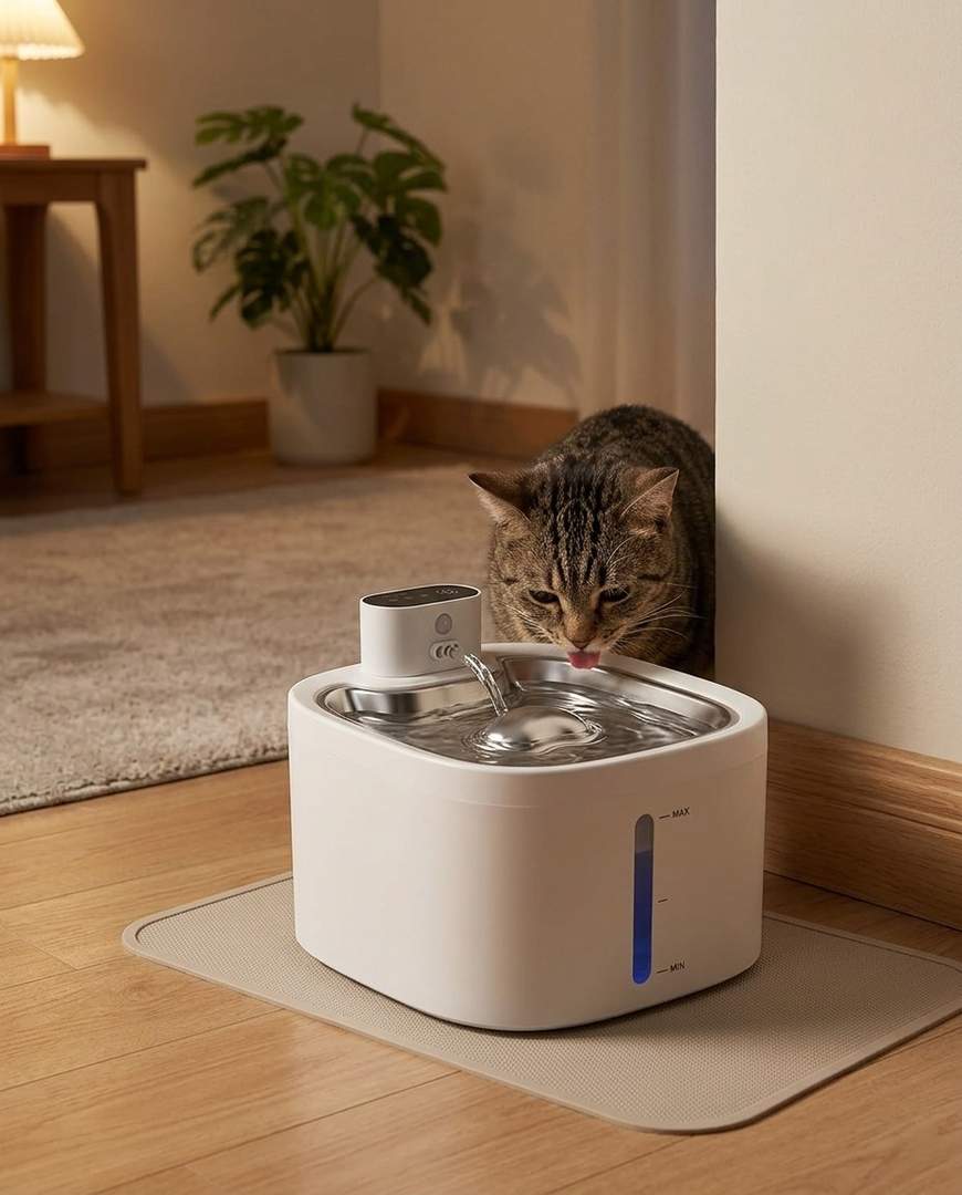 3.5L Wireless Pet Fountain for Cats and Dogs