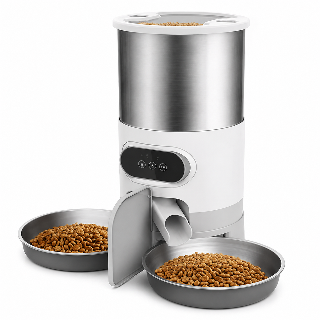 Smart WiFi Automatic Feeder for Dogs & Cats with Double Bowl